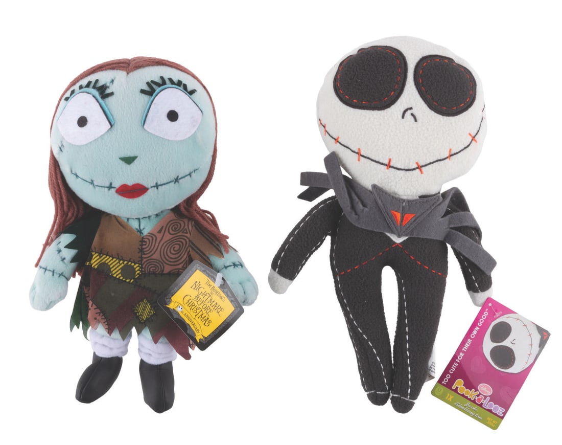A Pair of Jack and Sally Plush Dolls. (1 of 6)