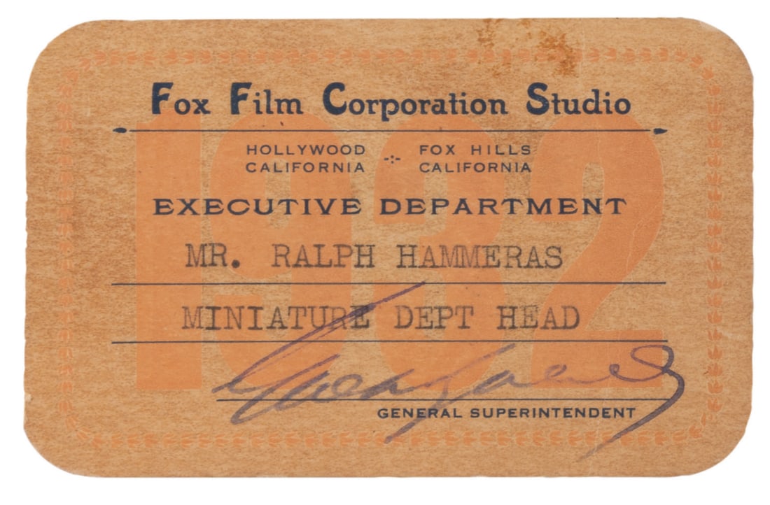 Ralph Hammeras' Fox Studios ID Cards. - 3