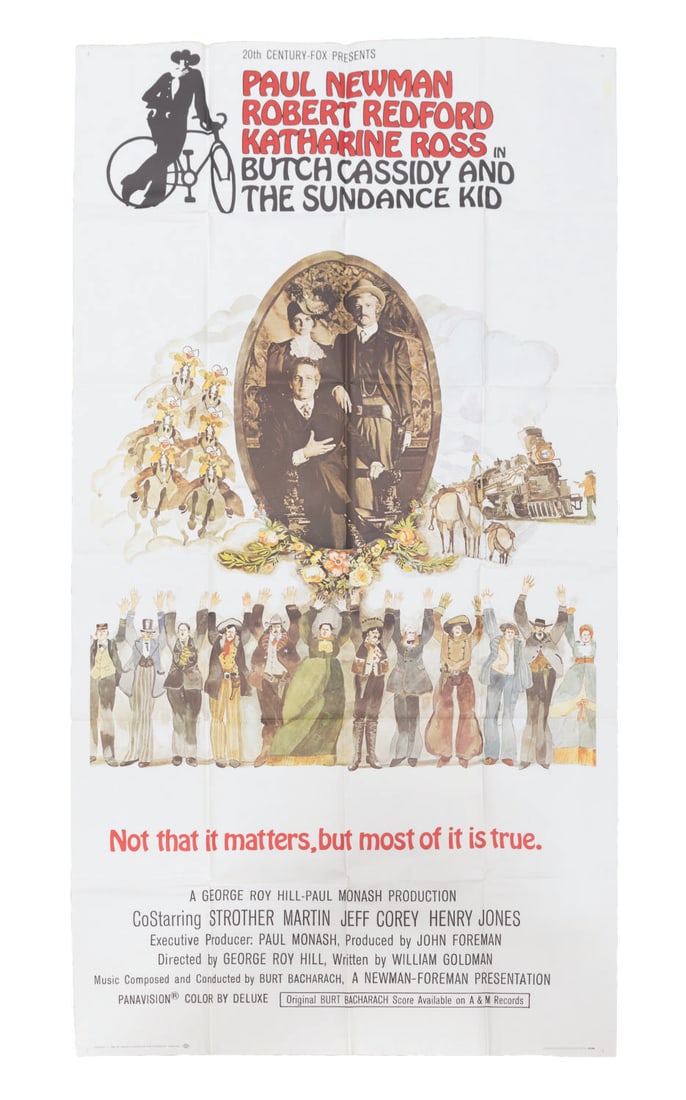 A Rare "Butch Cassidy and the Sundance Kid" 3-Sheet. (1 of 1)