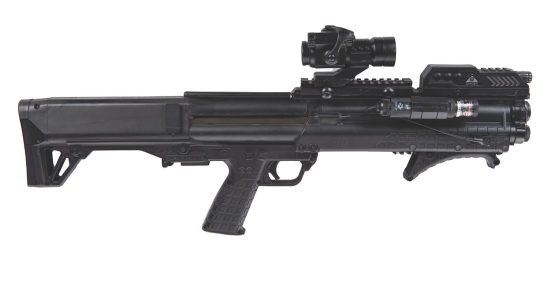 A "True Blood" Screen-Used XES Beast Gun Prop.: (HBO/WB, 2013) A prop gun used in the production of the hit television series "True Blood." The XES Beast appears in "Dead Meat" (season 6, episode 8) and features a laser effect mounted to its side.
