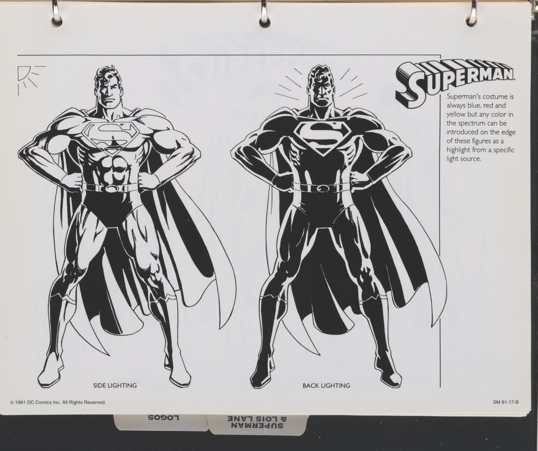A 1991 Superman Style Guide. - 6