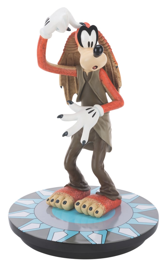 A Goofy as Jar Jar Binks Big Fig by Costa Alavezos.: (Disney Parks, 2008) A limited edition Big Fig of Goofy as Jar Jar Binks from "Star Wars: Episode I - The Phantom Menace," designed by Costa Alavezos and released exclusively at the Disney Parks. The