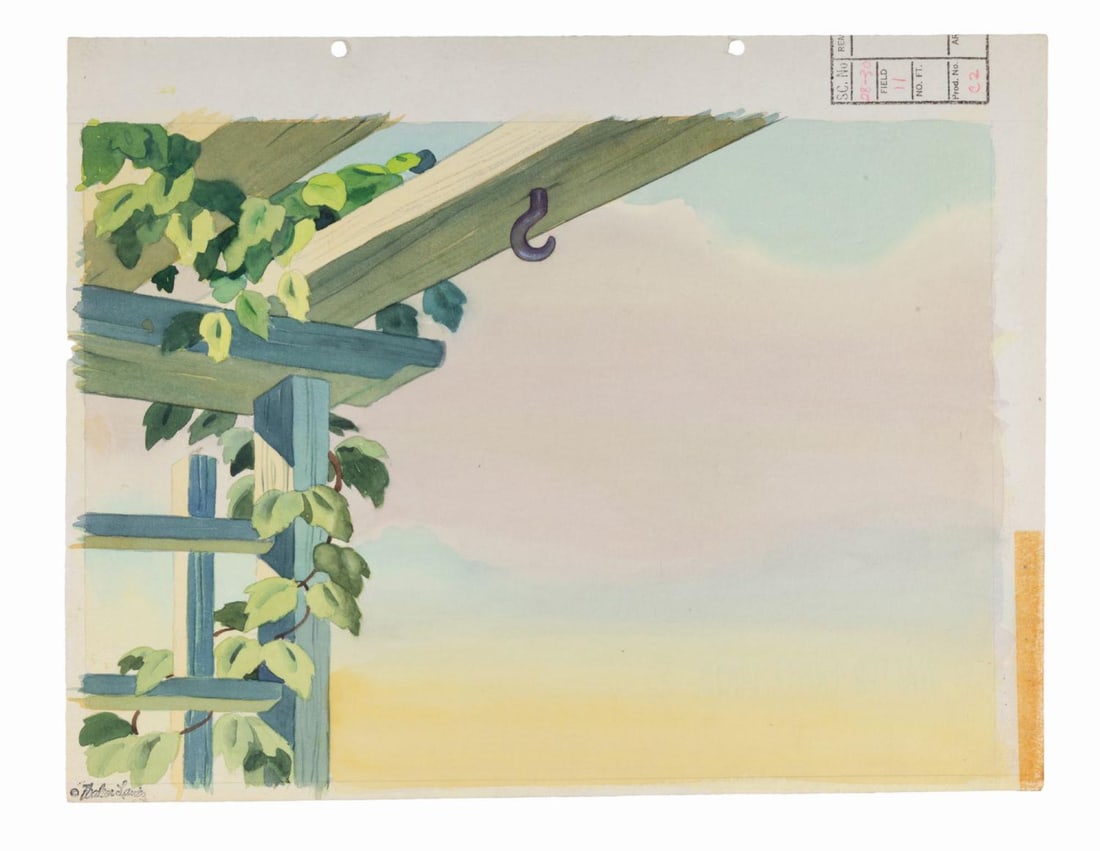 An "Andy Panda's Victory Garden" Production Background. (1 of 2)