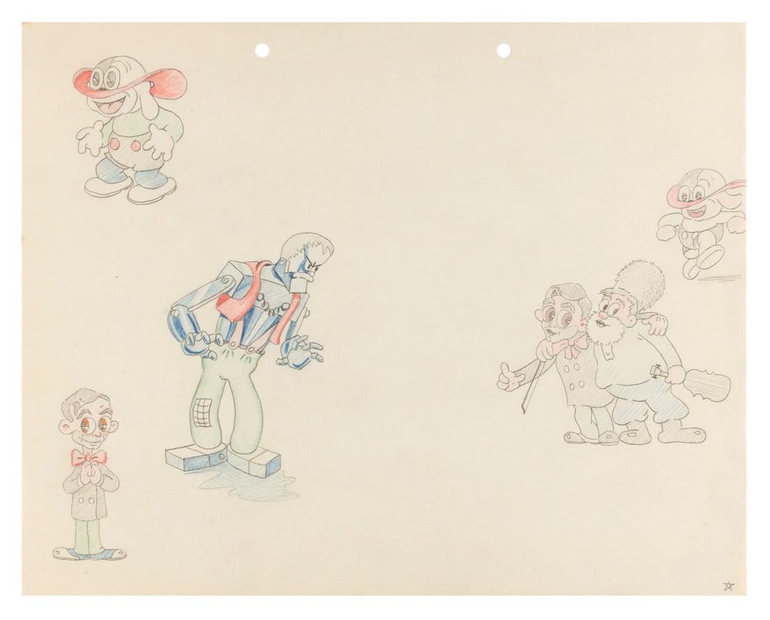 A Sheet of Merrie Melodies Model Drawings. (1 of 1)