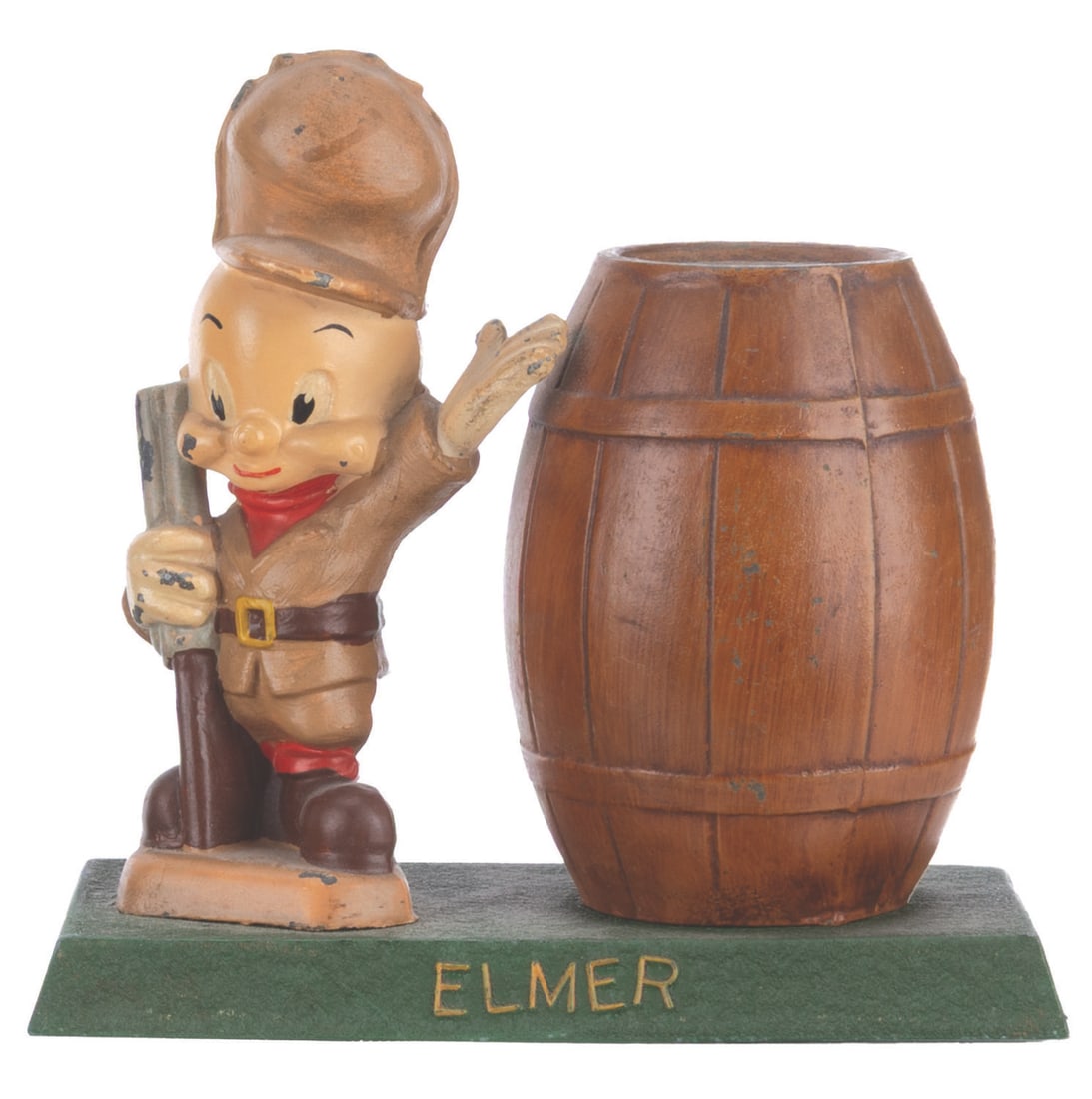 An Elmer Fudd Metal Coin Bank. (1 of 2)