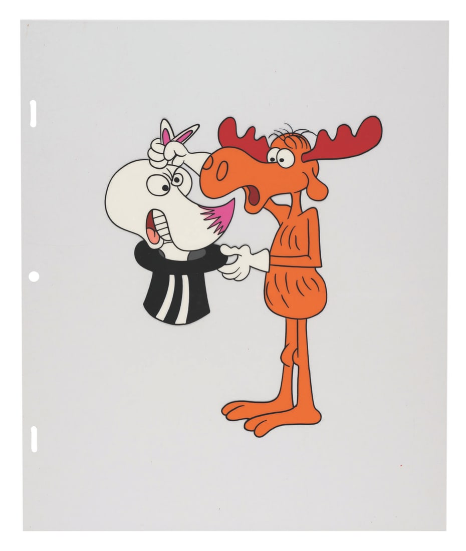 A Bullwinkle "Magic Trick" Scene Cel. (1 of 1)