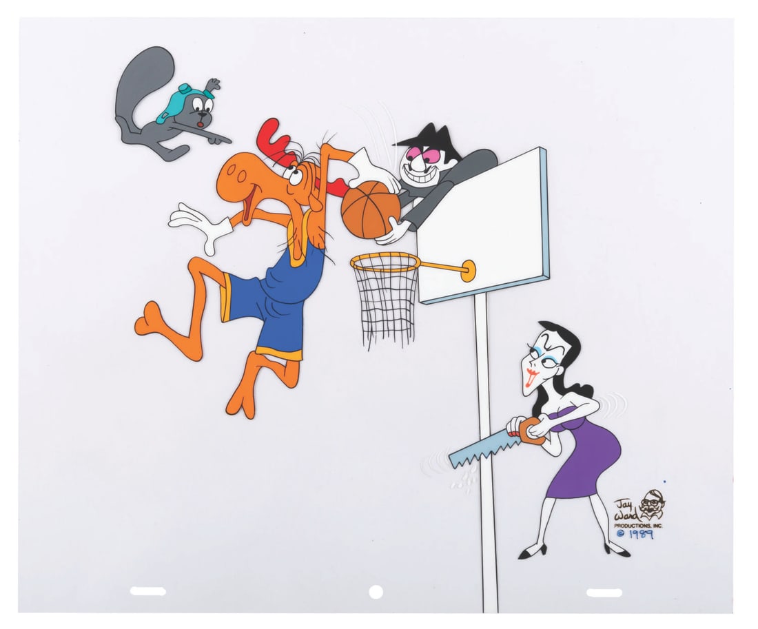 A Jay Ward #13 Rocky & Bullwinkle Scene Cel. (1 of 1)