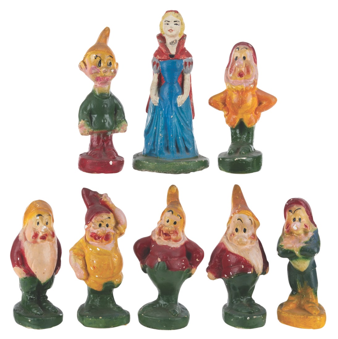 A Set of "Snow White and the Seven Dwarfs" Figurines. (1 of 4)
