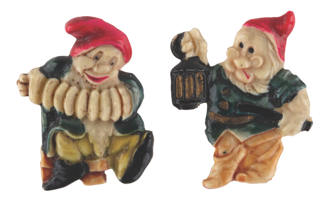 A Pair of "Snow White" Dwarf Pins. (1 of 1)