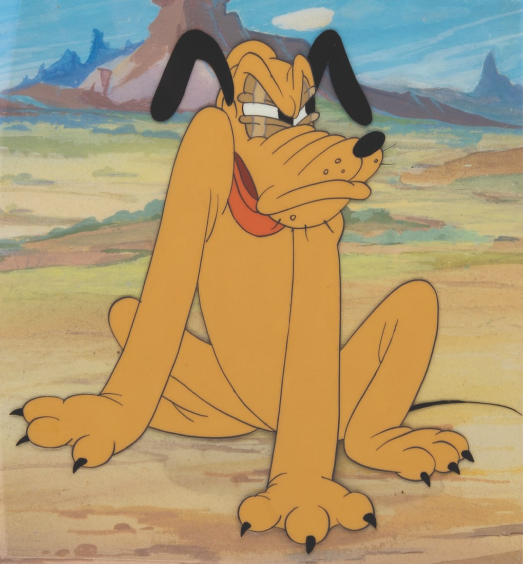 An Original "Autograph Hound" Background & Pluto Cel - 2