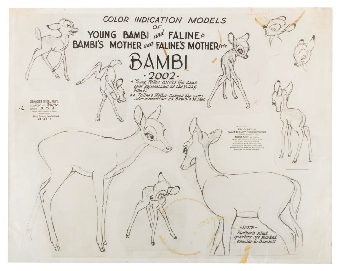 A "Bambi" Color Indication Model Sheet. - 2
