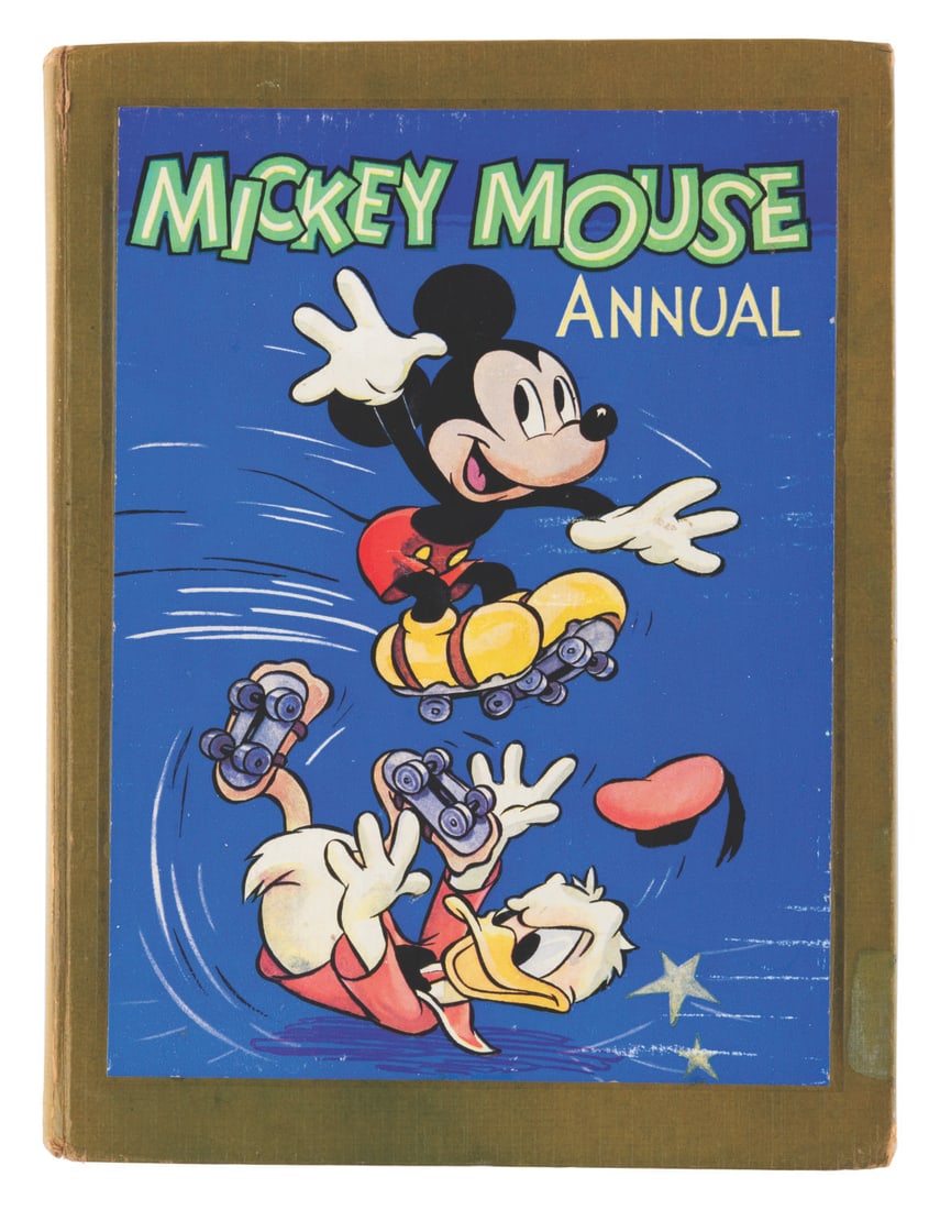 A Mickey Mouse Annual 1949 Book.: (Dean & Son, Ltd., 1949) A hardcover copy of the 1949 Mickey Mouse Annual. Comprised of comics, stories, and activities featuring Mickey and his friends, the first run of these anthologies were