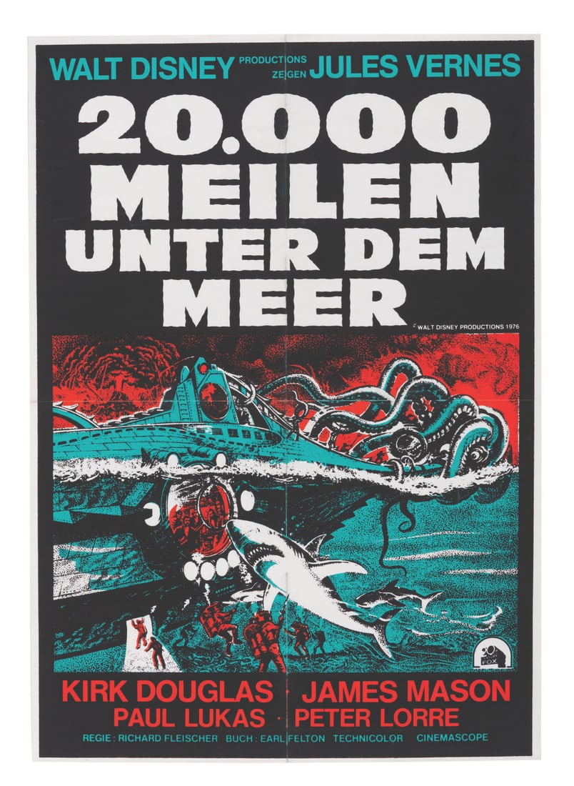 A "20,000 Leagues Under the Sea" German Poster. (1 of 1)