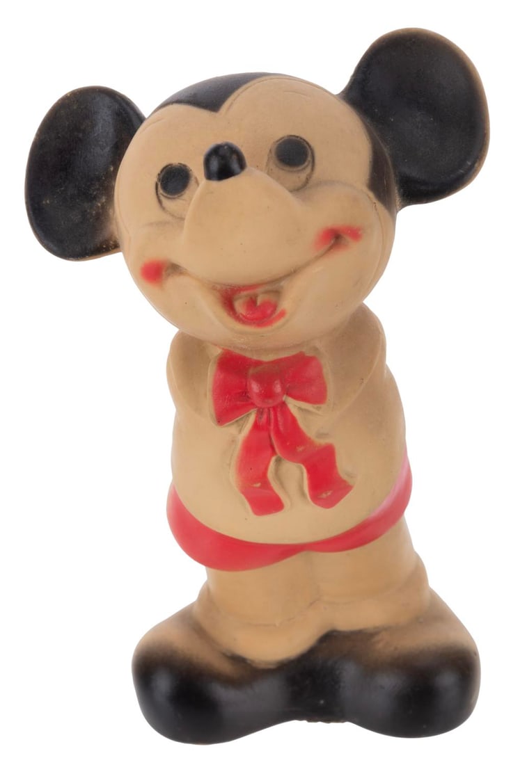 A Dell Rubber Mickey Toy. (1 of 5)