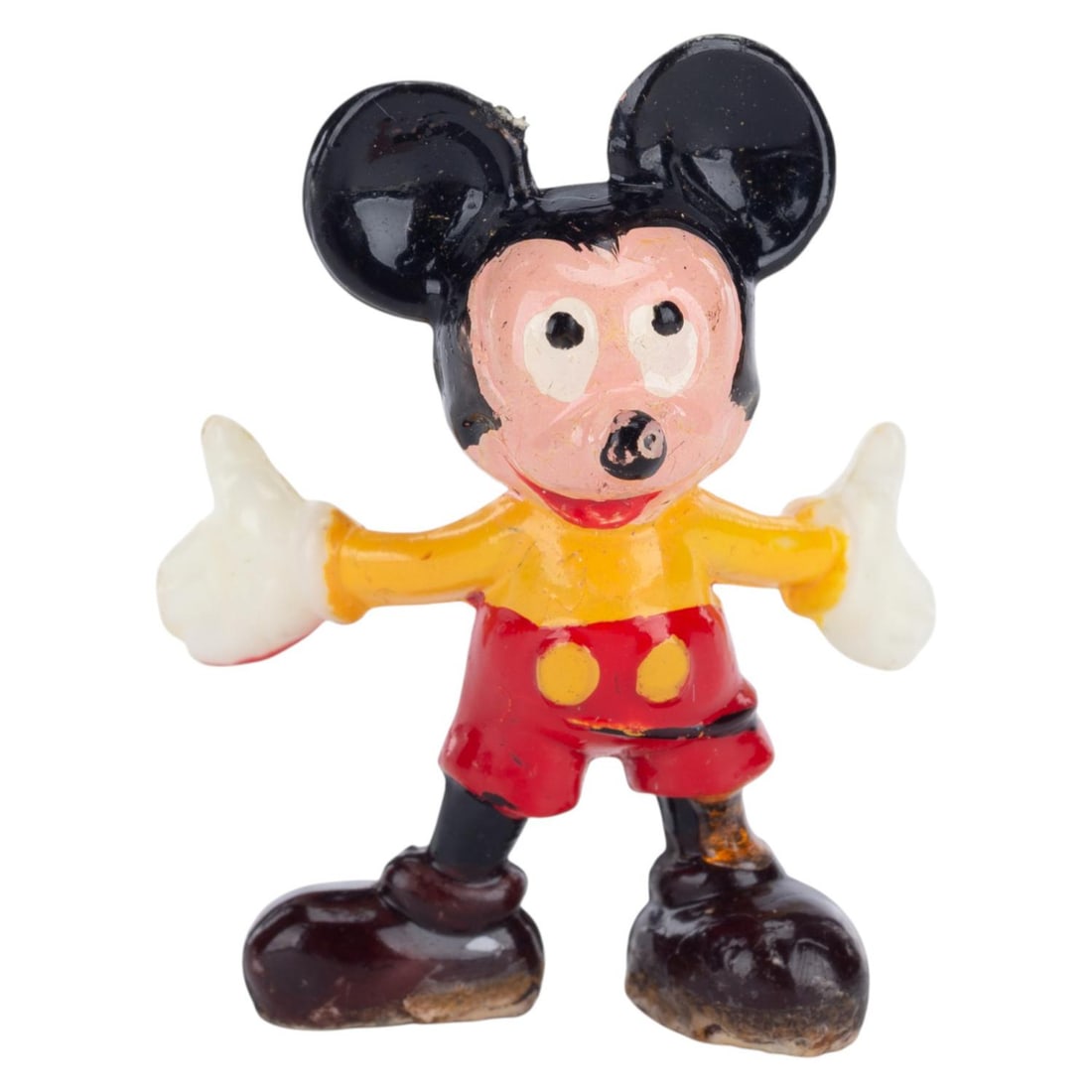 A Mickey Mouse Disneykins Figurine.: (Marx, 1960s) An original Mickey Mouse miniature Disneykins figurine. Measuring 1.5" tall, the figurine is in very good condition with light wear from age and handling.