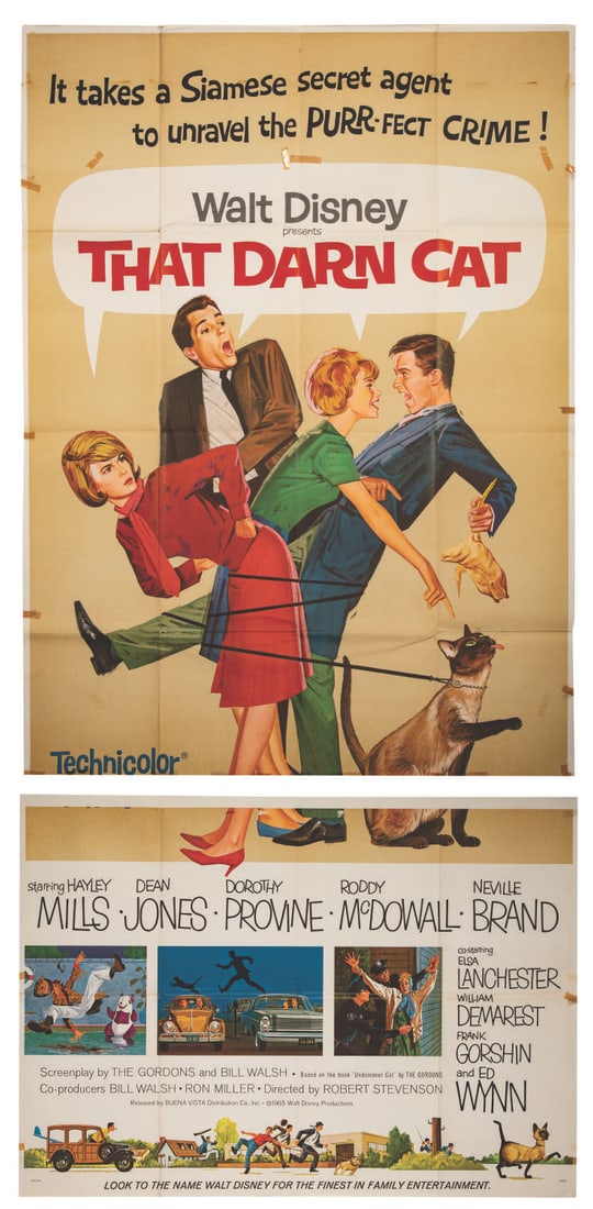 A "That Darn Cat" Three-Sheet Poster. - 4