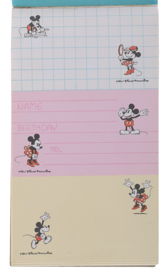 A Mickey Mouse Mascot Memo Pad. - 2