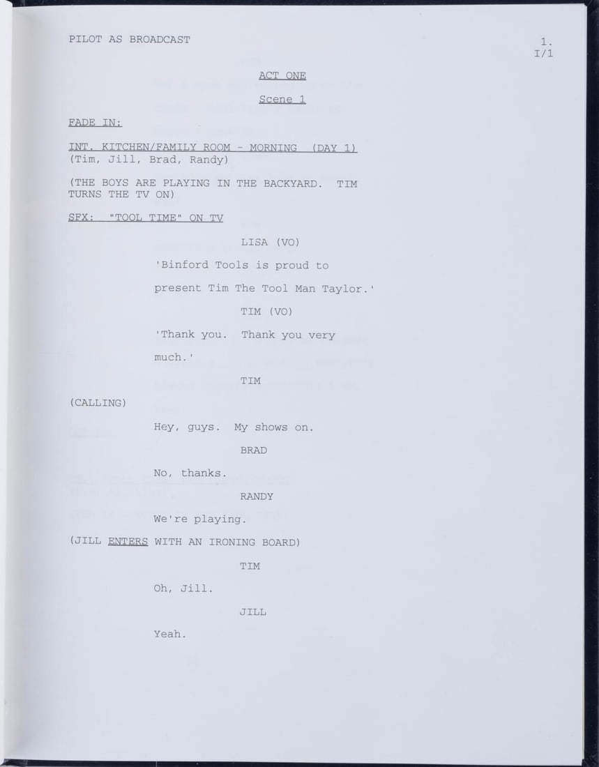 A Signed Hardbound "Home Improvement" Pilot Script. - 4