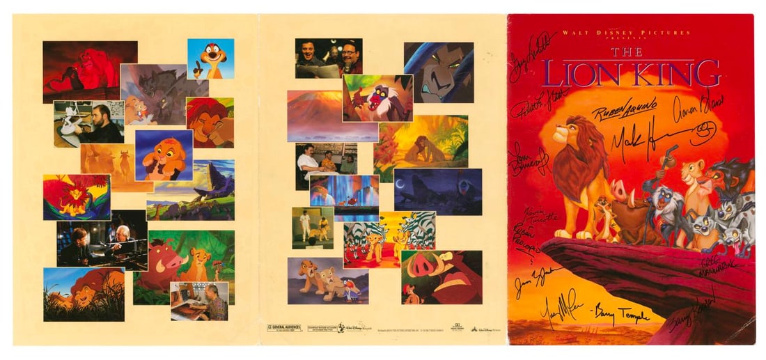 A "The Lion King" Program Signed by Thirteen Crew Members. - 3