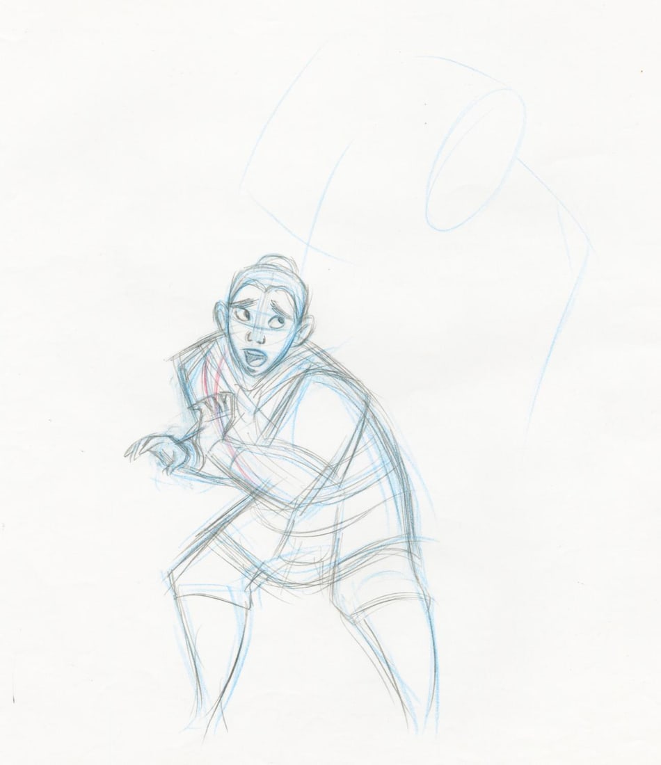 A "Mulan" Ping Production Drawing. - 2
