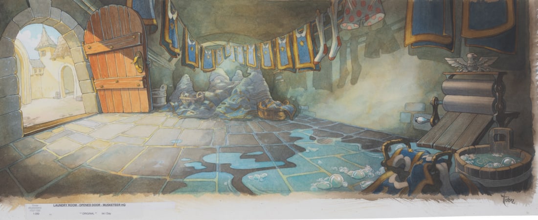 A Toby Bluth "The Three Musketeers" Background Study. - 2