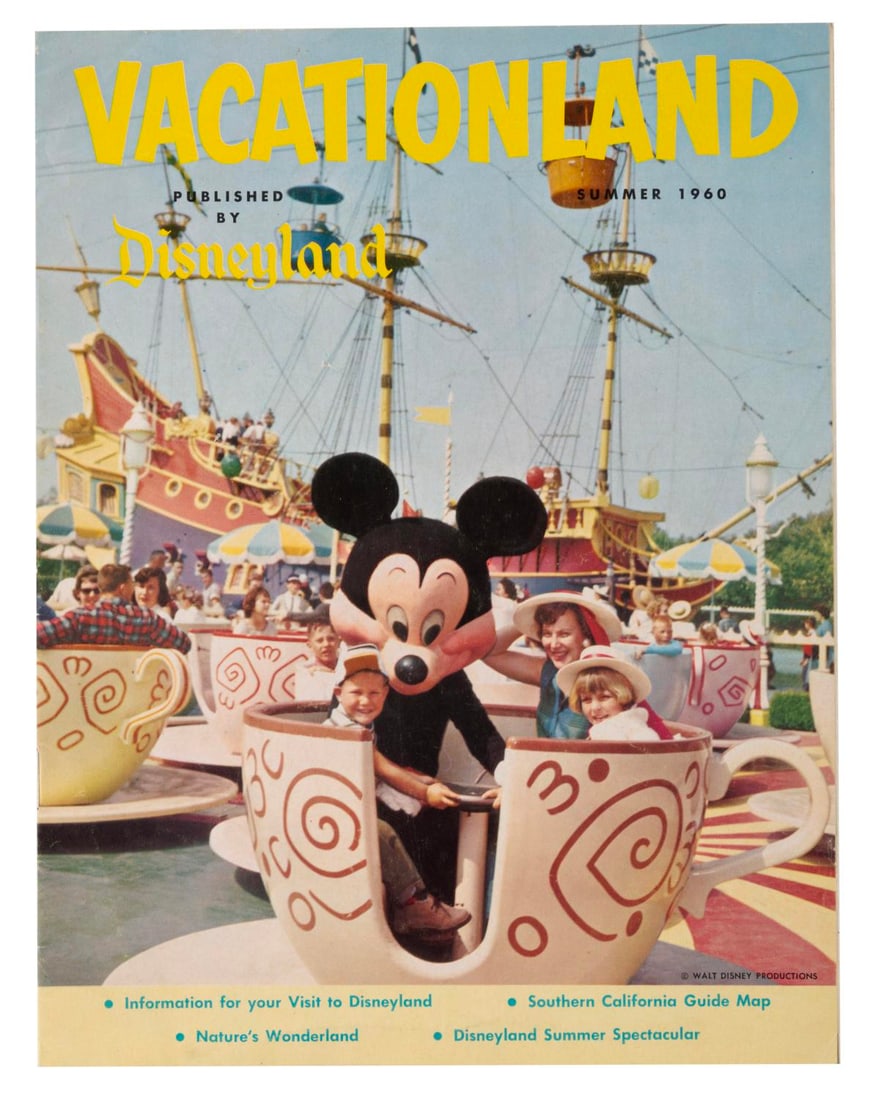 A Vacationland Summer 1960 Issue.: (Disneyland, 1960) A Summer 1960 issue of Vacationland magazine with stories on Nature's wonderland and America the Beautiful. The magazine is in good condition with typical light handling wear.