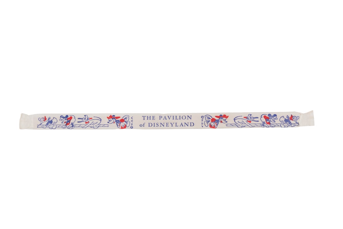 A 1950s Plaza Pavilion Disneyland Straw in Wrapper. (1 of 1)