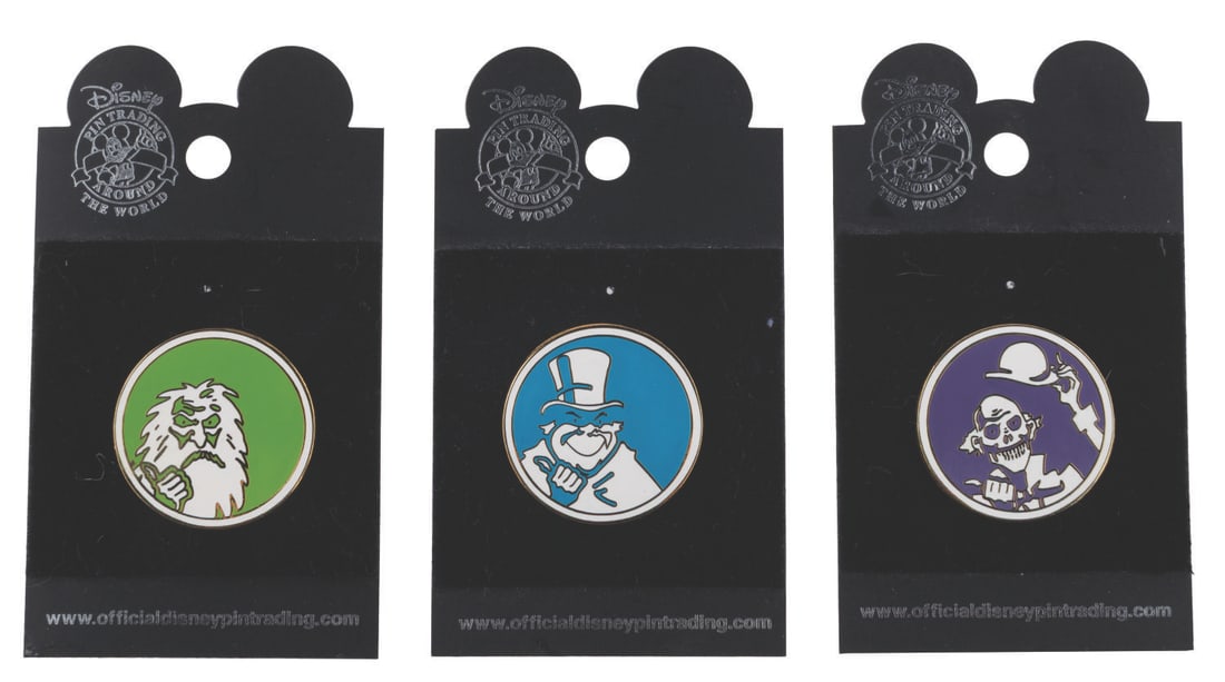 A Set of Haunted Mansion Hitchhiking Ghosts Pins. (1 of 4)
