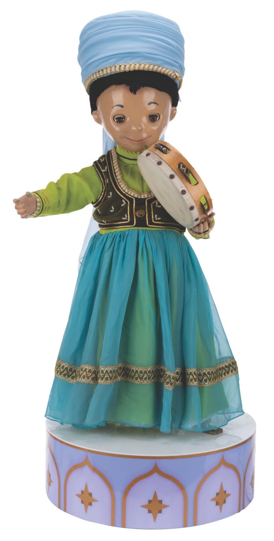 An It's a Small World Original Animatronic Doll.: (Disneyland, 1966) A rare original It's a Small World animatronic doll from Disneyland. The doll's skin and clothing are original, while the internal pneumatics have been replaced with servos,