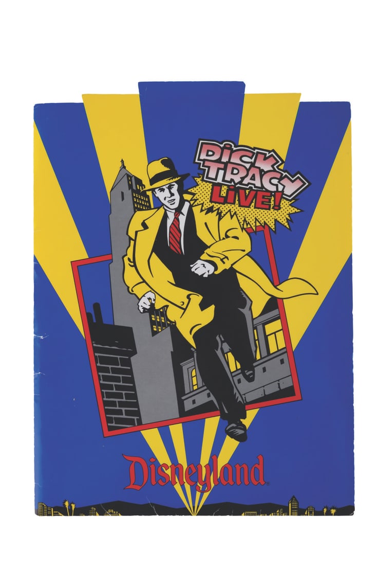 A Videopolis "Dick Tracy Live!" Press Kit.: (Disneyland, 1990) A press kit for the "Dick Tracy Live!" stage show in Videopolis. The kit includes 6 news releases about Tracy's adaptation from comics to screen and Disneyland's 35th anniversary
