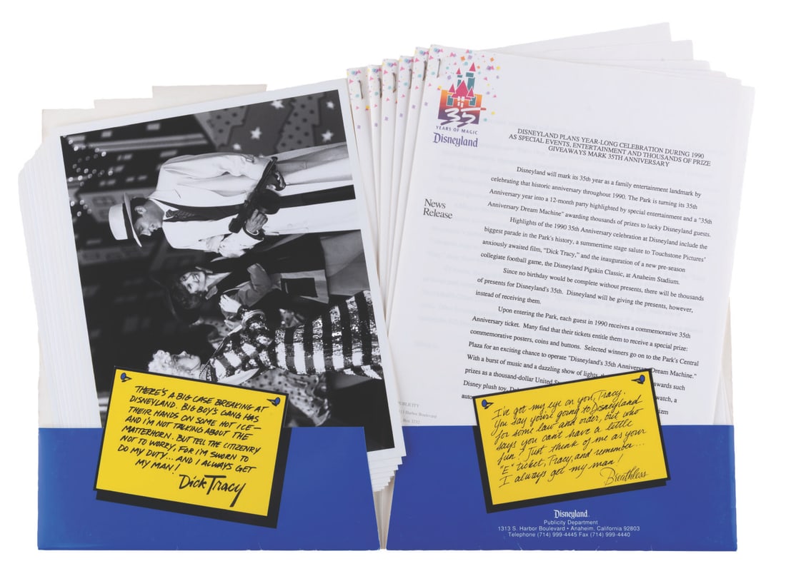 A Videopolis "Dick Tracy Live!" Press Kit. - 3