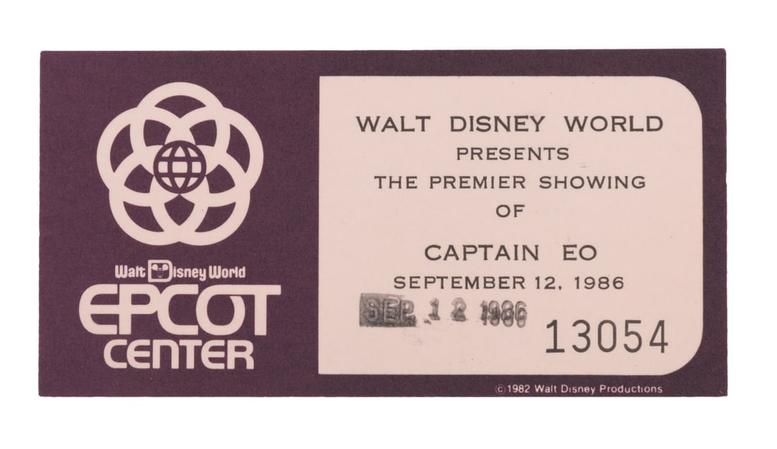 A Captain EO Premiere Ticket with Invitation. - 4