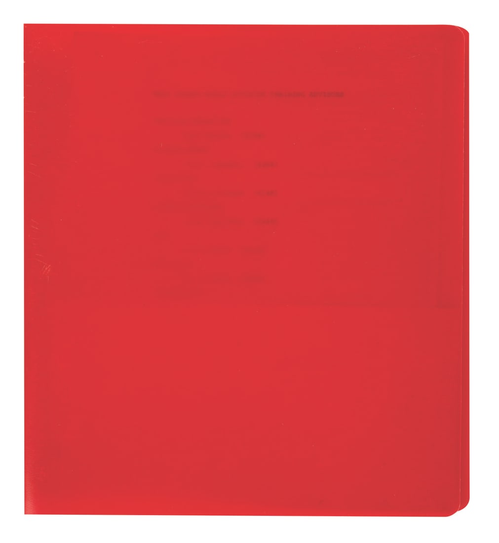 A Disney University Lead Development Folder.: (Walt Disney World, 1970s) A binder of documents prepared by Disney University for developing Leads among Walt Disney World Cast Members. The binder contains tests and questionnaires, a copy of "The