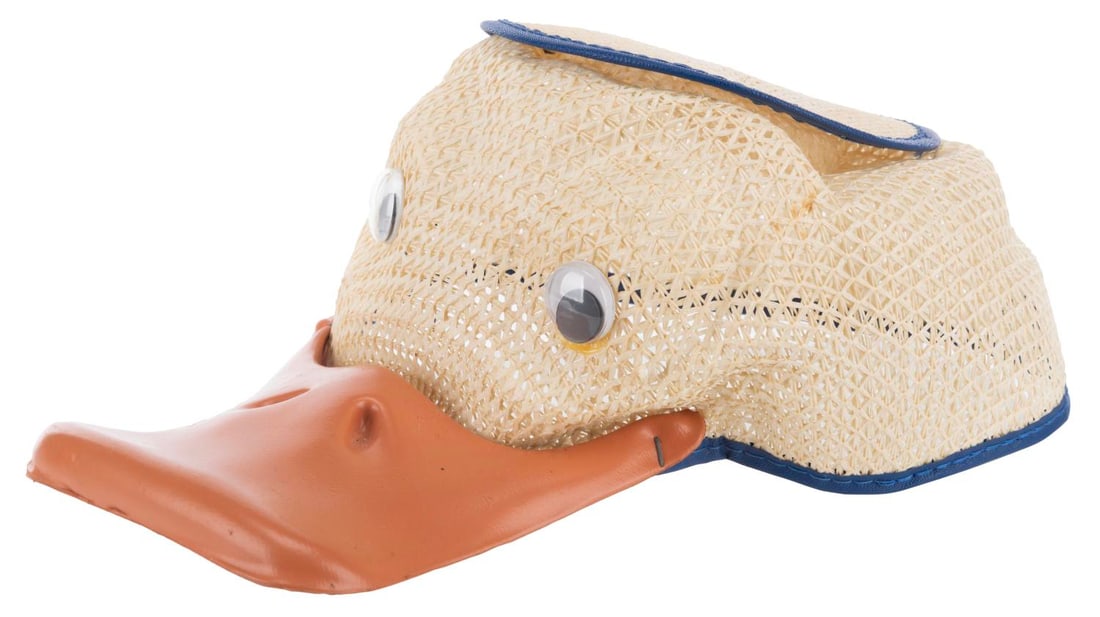 A Donald Duck Squeaker Hat and Button. - 3