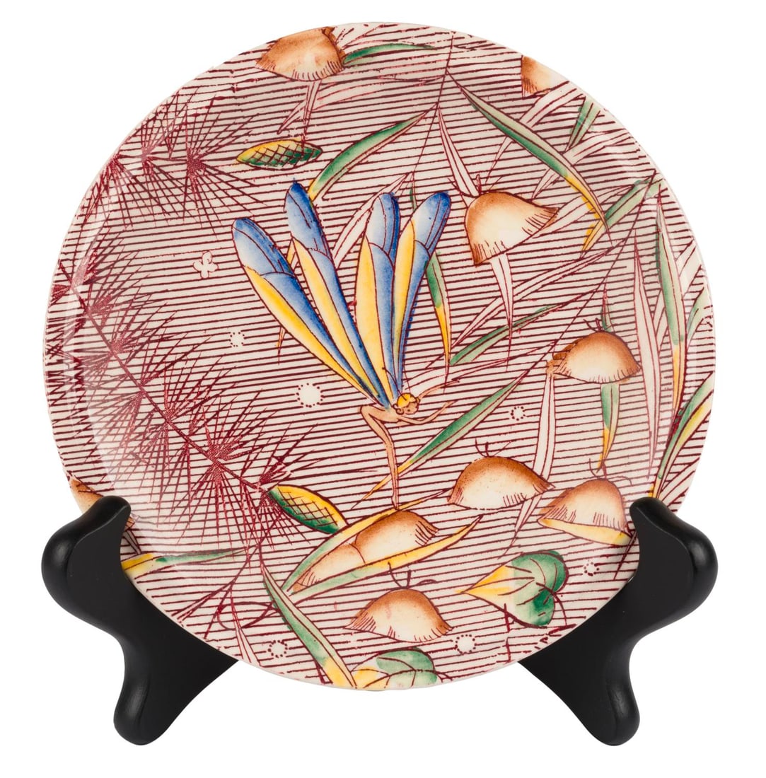 A "Fantasia" Autumn Ballet Vernon Kilns Ceramic Plate.: (Vernon Kilns, 1940) A ceramic plate in the Autumn Ballet pattern, inspired by "Fantasia" and designed by Gyo Fujikawa. Measuring 6.5" in diameter, the ceramic plate is in fine condition with minimal 