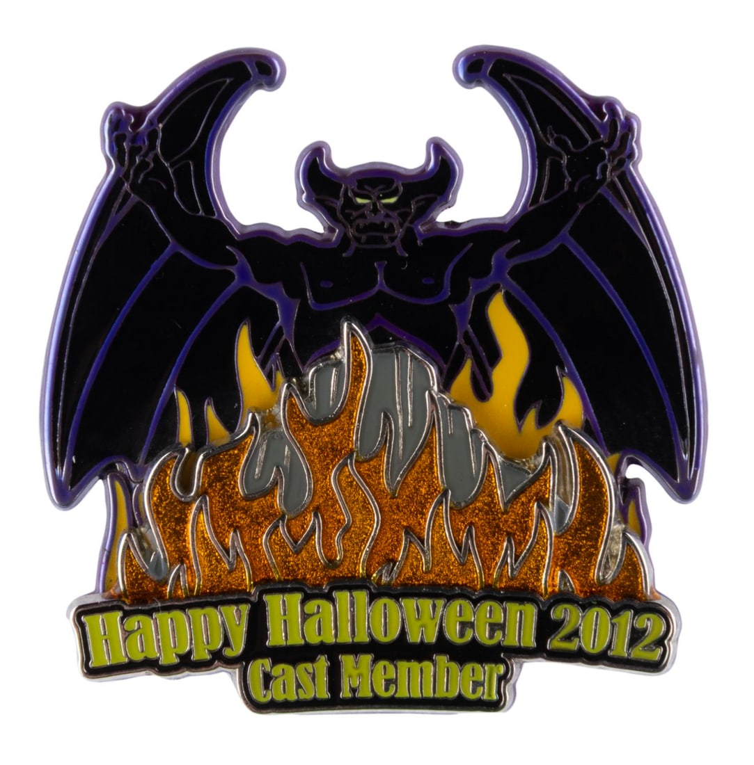 A Chernabog Happy Halloween 2012 Cast Member Pin.: (Disney Parks, 2012) A Cast Member-exclusive Chernabog Halloween 2012 pin, released in a limited edition of 1500 at Disneyland and Walt Disney World. The pin is in fine condition.