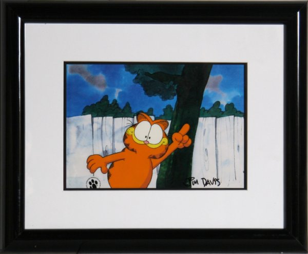 Jim Davis, Garfield Pointing, Animation Cel