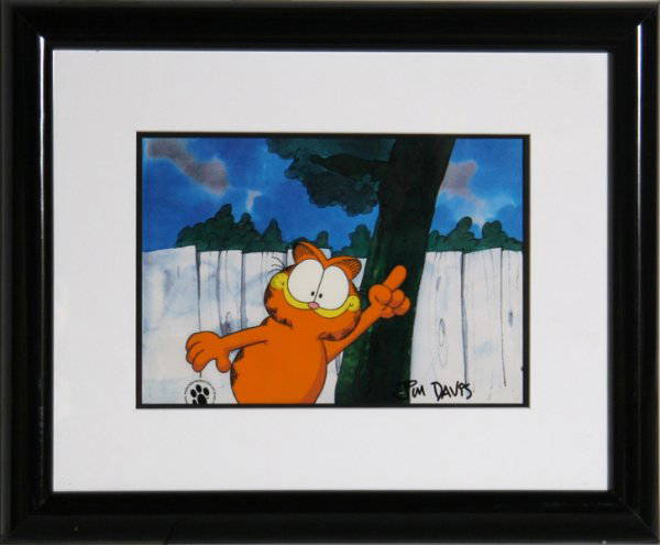 Jim Davis, Garfield Pointing, Animation Cel