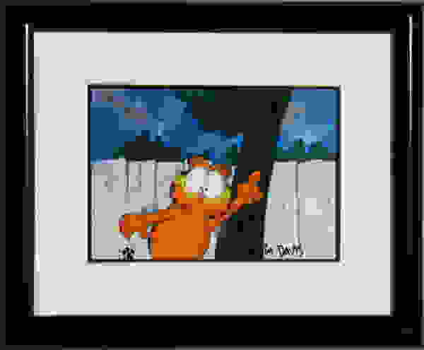Jim Davis, Garfield Pointing, Animation Cel