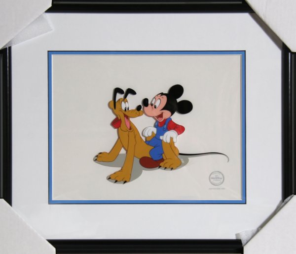 Disney, Mickey Mouse and Pluto, Sericel:  Artist: Disney - Mickey Mouse Title: Mouse