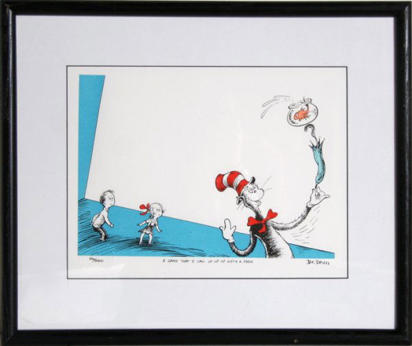 Dr. Seuss, Cat in the Hat, Lithograph:  Artist: Dr. Seuss Title: The Cat in the Ha