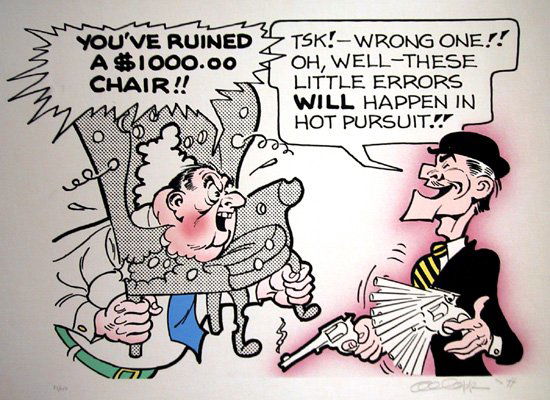 Al Capp, 1000 Chair, Lithograph on Canvas:  Artist: Al Capp Title: $1000 Chair Year