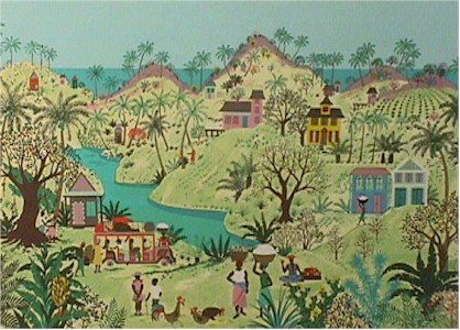 Jack Hofflander, Bust Stop, Folk Serigraph:  Artist: Jack Hofflander Title: Bus Stop