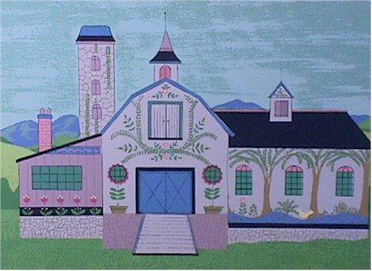 Jack Hofflander, Pennsylvania Dutch, Folk Serigrap:  Artist: Jack Hofflander Title: Pennsylvania