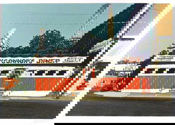 John Baeder Signed Lithograph, O' Connor's Diner: Artist: John Baeder Title: O' Connor's Diner Year: 1981