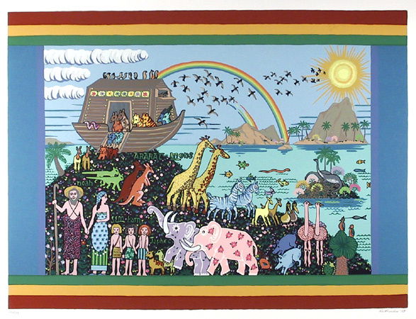 236: Jack Hofflander Signed Lithograph, Noah's Ark