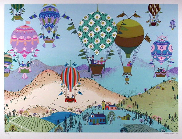 237: Jack Hofflander Signed Lithograph, Spring Balloons
