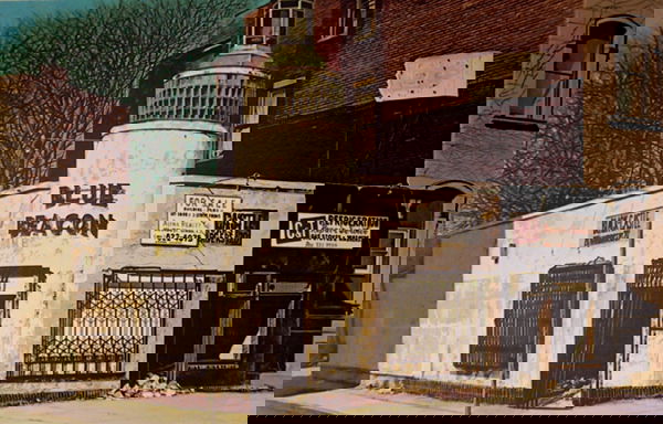 John Baeder Signed Serigraph, Photo Realism, Blue: Artist: John Baeder Title: Blue Beacon Year: 1980 Medium: Serigraph on Somerset Paper Edition: 250 Paper Size: 22" x 30"