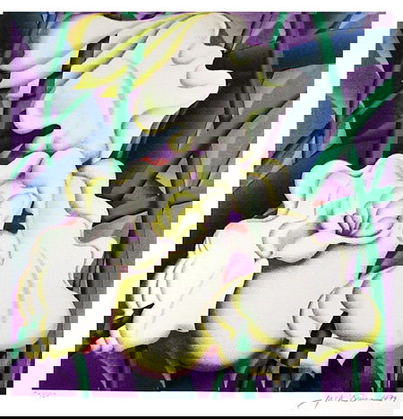 Jack Brusca Signed Lithograph, Flowers, Orchid": Artist: Brusca, Jack Title: Orchid I Year: Circa 1980 Medium: Lithograph Edition: 250 Paper Size: 27" x 26"