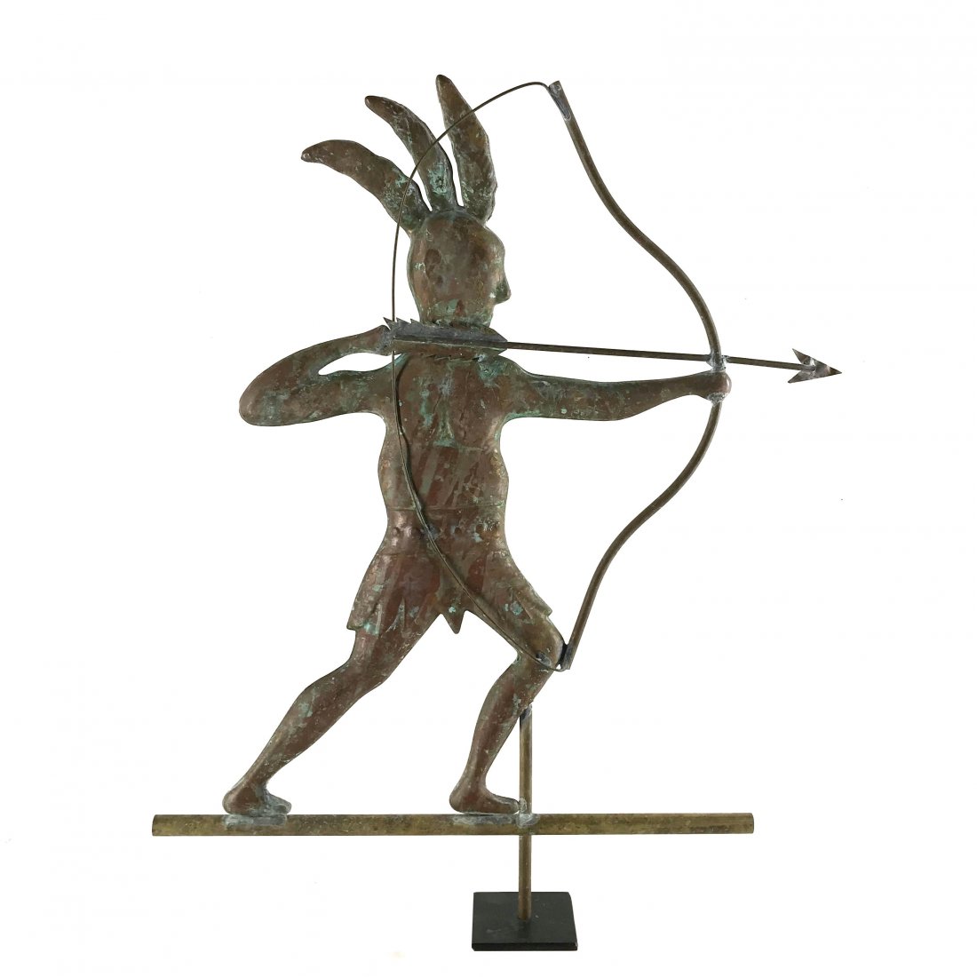 Copper Weather Vane Native American Bow and Arrow (1 of 10)